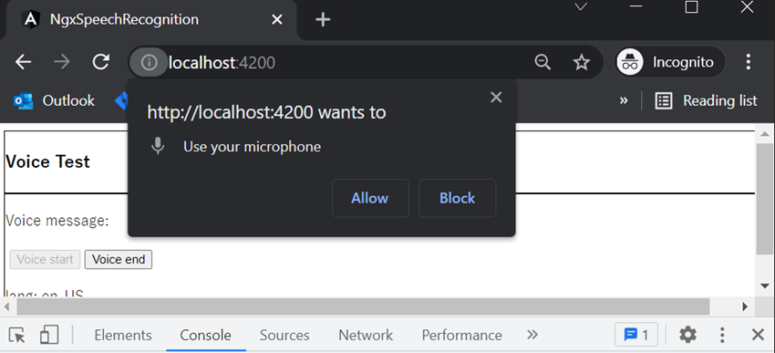 How to Create Voice Recognition using Ngx-Speech-Recognition in Angular